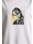 Baskılı Oversize T-Shirt Beyaz 3