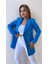 Fleto Cep Gold Düğmeli Blazer Ceket Mavi 4