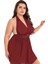 Mini Bordo Kadın Büyük Beden Erotik Gecelik Lily Bianca 5045 1