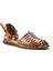 101-301 Deri Taba Boncuklu Kadın Bodrum Sandalet 1