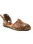 101-301 Deri Taba Boncuklu Kadın Bodrum Sandalet 3