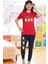 Kız Çocuk Pijama Takımı Kısa Kollu Takım Baskılı 4472 2