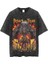 Yıkamalı Anime Attack On Titan Baskılı Oversize Vintage T-Shirt 1