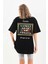 Cananataç Unisex Baskılı Oversize T-Shirt - Siyah 2