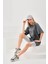 Cananataç Unisex Taş Desenli Oversize T-Shirt - Füme 3