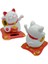 Maneki Neko El Sallayan Şans Kedisi Beyaz Solar Güneş Enerjili 7.5 cm 4