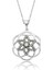 Gümüş Yıldız Yaşam Çiçeği Bayan Kolye 1