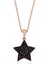 Gümüş Siyah Taşlı Yıldız Bayan Kolye 1
