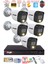5 Kameralı 5Mp Lens 2 Mp Görüntü Gece Renkli Full Hd Ultra Led Akıllı Güvenlik Kamerası Seti 500GB 1