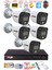 5 Kameralı 5Mp Lens 2 Mp Görüntü Gece Renkli Full Hd Ultra Led Akıllı Güvenlik Kamerası Seti 500GB 2
