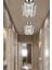 Tek Ebat Neva Tavan Montaj Tekli Avize Krom E27 20 -34 cm Modern Kristal Taş 1 Bej 2