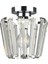 Tek Ebat Neva Tavan Montaj Tekli Avize Krom E27 20 -34 cm Modern Kristal Taş 1 Bej 3