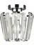 Tek Ebat Neva Tavan Montaj Tekli Avize Krom E27 20 -34 cm Modern Kristal Taş 1 Bej 4
