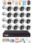 16 Kameralı 5mp Lens 2 Mp Görüntü Gece Renkli Full Hd Ultra LED Akıllı Güvenlik Kamerası Seti 1 Tb 1