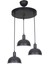 Siyah Prag Modern Çocuk Odası - Cafe - Salon - Mutfak 3 Lü Siyah Renk Sarkıt 3 Lü Avize 3 Metal Mod 3