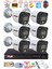 6 Kameralı 5Mp Lens 2 Mp Görüntü Gece Renkli Full Hd Ultra Led Akıllı Güvenlik Kamerası Seti 500GB 2