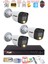 3 Kameralı 5mp Lens 2 Mp Görüntü Gece Renkli Full Hd Ultra LED Akıllı Güvenlik Kamerası Seti 1 Tb 1