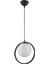 Mutfak Nina Modern Metal Siyah Renk Halkalı Kapalı Beyaz Camlı Tekli Avize Modern Beyaz E27 1 30 x 1