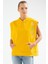 Tekno Trust Standart Sarı Slim Fit Baskılı Pamuklu Kapüşonlu Sıfır Kol Kanguru Cep Kadın Sweatshirt Slim Fit Ka 1