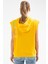 Tekno Trust Standart Sarı Slim Fit Baskılı Pamuklu Kapüşonlu Sıfır Kol Kanguru Cep Kadın Sweatshirt Slim Fit Ka 4