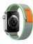 Apple Watch ( 38MM / 40MM/ 41 mm (Seriler /se ile Uyumlu ) Trail Cırtlı Bant Kordon Gri Yeşil 1