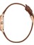 Rose Gold Oval Kasa Kahve Deri Kayışlı Kadın Kol Saati, Zirkon Taşlı Bileklik Hediyeli 3