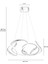 Ledli Honos Krem Modern Sarkıt LED Avize Salon Mutfak Oda Hol Ledli Avize Metal Bej 45 x 45 LED 81- 3