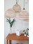 Rustik Rattan Avize (Siyah Duy)Bambu Hasır Aydınlatma (Duy Ile) Bambu 28 x 32 Salon / Oturma Odası 5