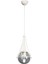 Tekli Lapis Tekli Beyaz-Füme Glop Camlı Avize Tek Ebat 1 71-80 cm E27 Beyaz Metal 3