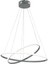 81-90 cm Bernardo 45X35 Büyük Çember Füme Modern Sarkıt LED Avize LED Metal Modern 80 x 80 Gri 4