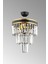 Kristal Taş Paris 3'lü Katlı Siyaha Gold Yaldızlı Kristal Taşlı 30'luk Modern Avize 35 - 50 3 30 Si 2