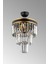 Kristal Taş Paris 3'lü Katlı Siyaha Gold Yaldızlı Kristal Taşlı 30'luk Modern Avize 35 - 50 3 30 Si 4