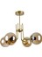4 Vien Modern Tasarım Salon Yemek Odası Mutfak Eskitme Renk Bal Camlı Sarkıt 4 Lü Avize 9 x 13 35 - 1