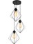 E27 Lina 3.lü Siyah Siyah Metal Modern 81-90 cm 3 40 x 90 3