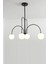 Modern Rachel Modern Kapalı Globe Camlı Avize Dörtlü 75 x 75 Gri Cam E27 4 1
