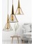 Tek Ebat Havana 3.lü Avize Eskitme Altın 101-120 cm Modern E27 Metal 3 1