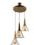 Tek Ebat Havana 3.lü Avize Eskitme Altın 101-120 cm Modern E27 Metal 3 2
