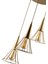Tek Ebat Havana 3.lü Avize Eskitme Altın 101-120 cm Modern E27 Metal 3 4