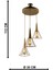 Tek Ebat Havana 3.lü Avize Eskitme Altın 101-120 cm Modern E27 Metal 3 5