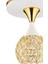 Beyaz Yağmur Kristal Top Beyaz Gold Yaldızlı Tepsili Tekli Modern Lüks Avize 1 E27 Metal 2