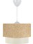 Ahşap 3'lü Set Avize ve Komodin Üstü Ahşap Abajur Kumbeji E27 1 51-60 cm Bej 32 x 55 Şapkalı 3