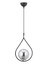 27 Damla Tekli Top Camlı Avize Metal 71-80 cm Antre / Hol Siyah 1 E27 Halat 2