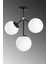 3 Üçlü Siyah Modern Akrobat Model Beyaz Glop Camlı Avize Siyah Modern Metal E27 1