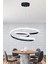 20 x 40 Modern Sarkıt Galaksi Siyah Kasa Beyaz Işık Ledli Avize 1 Modern Salon / Oturma Odası Siyah 1