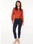 Yüksek Bel Slim Fit Koyu Lacivert Kadın Pantolon 323A4BYW55AH6 1