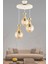 E27 Minel 3 Lü Tepsi Beyaza Gold Bal Cam Glop Cam Salon Avizesi Klasik Beyaz Metal 3 36 x 50 Salon 1