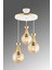 E27 Minel 3 Lü Tepsi Beyaza Gold Bal Cam Glop Cam Salon Avizesi Klasik Beyaz Metal 3 36 x 50 Salon 2