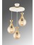 E27 Minel 3 Lü Tepsi Beyaza Gold Bal Cam Glop Cam Salon Avizesi Klasik Beyaz Metal 3 36 x 50 Salon 3
