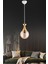 Mavi Minel Beyaza Gold Detaylı Tekli Modern Aydınlatma 1 51-60 cm Cam E27 1