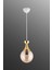 Mavi Minel Beyaza Gold Detaylı Tekli Modern Aydınlatma 1 51-60 cm Cam E27 2